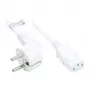 Netzkabel Schutzkontakt-Stecker Typ E+F (CEE 7/7, gewinkelt) an C13 (gerade), weiß, 1,00 mm², 3 m, Good Connections® (P0130-W030)