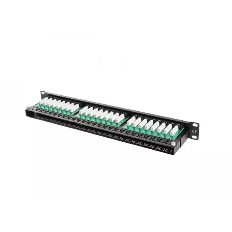 Patchpanel LANBERG PPU5-1048-B 1U, 48 Ports Cat5e, schwarz, 445×102×44,5 mm