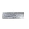 CHERRY KC 6000 schlank Tastatur, kabelgebunden, USB, QWERTY, Nordic-Layout, Silber, Weiß