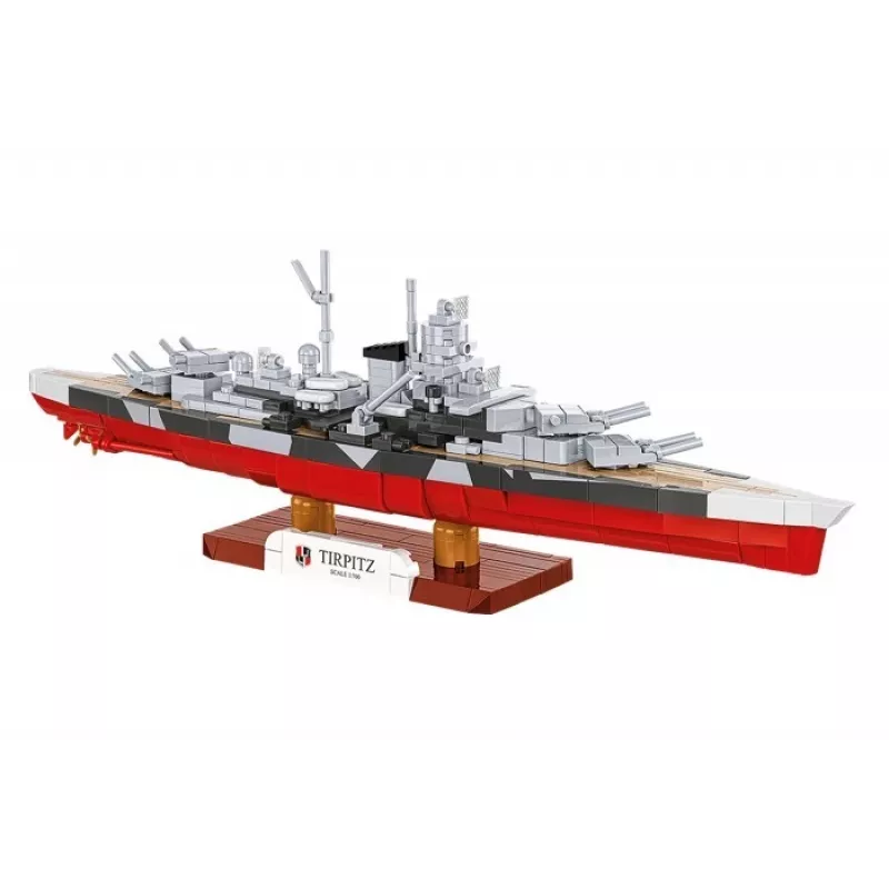 Konstruktionsset Cobi Schlachtschiff Tirpitz Modell mit 593 Teilen, maßstabsgetreu und Display-Merkmale
