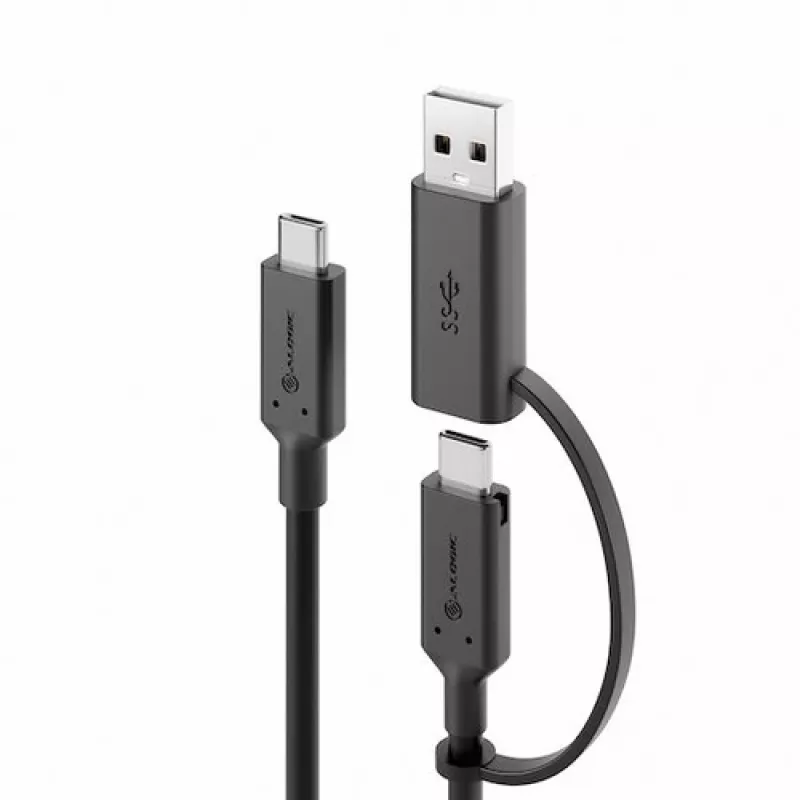 ALOGIC Elements Series USB-C-zu-USB-C-Kabel mit USB-A-Adapter 1,2 m 5 A 10 Gbit/s