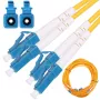 Glasfaser-Patchkabel Extralink EX.2862 LC–LC 0,5 m G.652D FTTH gelb Vollduplex