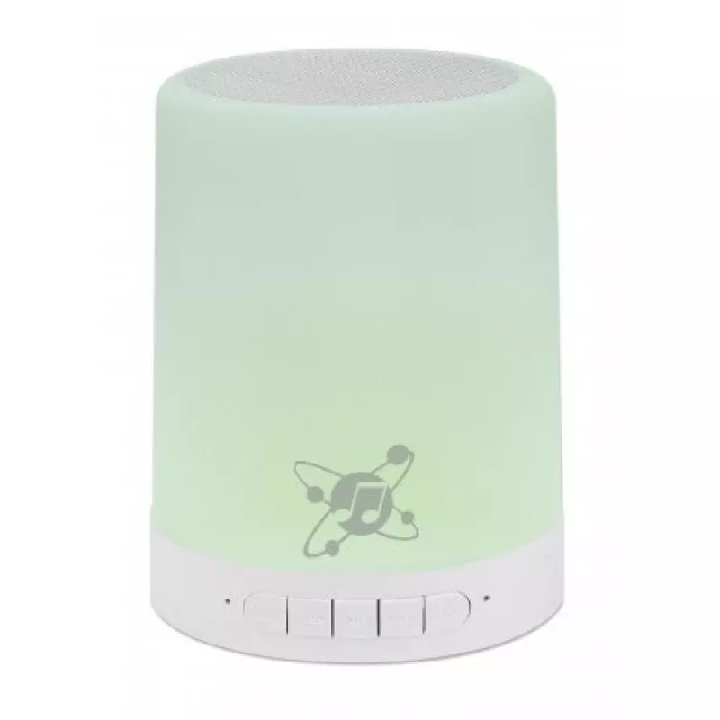 Manhattan Sound Science Bluetooth-Lautsprecher, 5 Stunden Wiedergabezeit, Reichweite 10 m, microSD-Kartenleser (32 GB), Aux 3,5-mm-Anschluss, Ausgang 3 W, USB-A-Ladekabel inklusive, 1200-mAh-Akku, Bluetooth v5, integrierter Aufhänger, Weiß, 3 Jahre Garantie