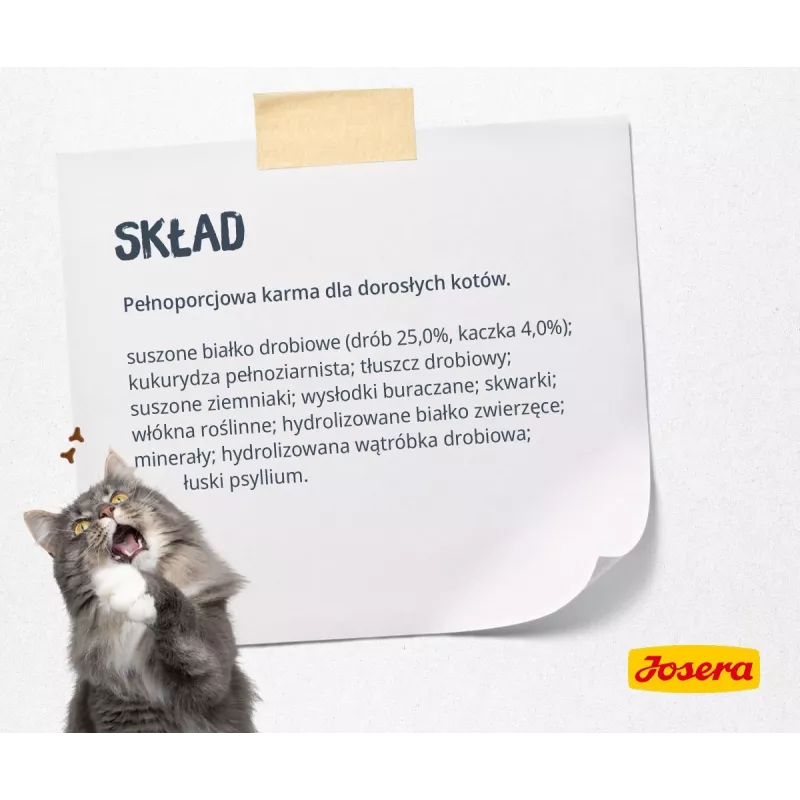 Trockenfutter für Katzen JOSERA Catelux Adult Ente & Geflügel 2 kg — Trockenfutter, 32% Protein, 20% Fett
