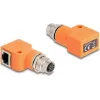 DeLOCK 60668 Kabeladapter M12 RJ45 Orange Goldbeschichtet