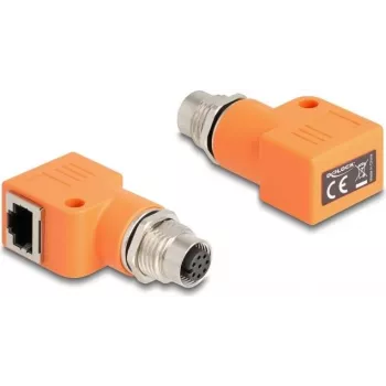 DeLOCK 60668 Kabeladapter M12 RJ45 Orange Goldbeschichtet