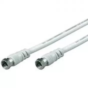 Wentronic Goobay SAT-Verbindungskabel, 100 % abgeschirmt, Weiß, 3,5 m – F-Stecker F-Stecker (50754)