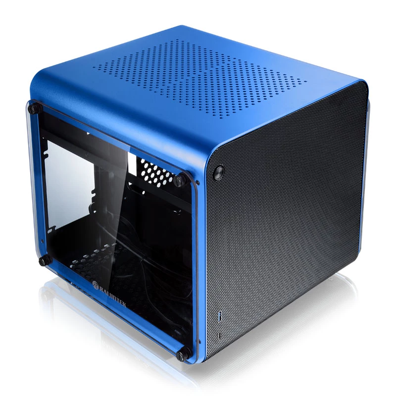 Mini-ITX PC-Gehäuse RAIJINTEK METIS EVO TG — Temperglas, Blau