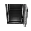 Netzwerkschrank LANBERG 19 Zoll 24HE 600x800 mm schwarz mit Glastür und LCD-Ausschnitt (flach Pack) v2
