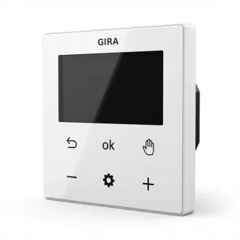 Digitales Raumthermostat Gira System 3000 Bluetooth, weiß, LCD-Display