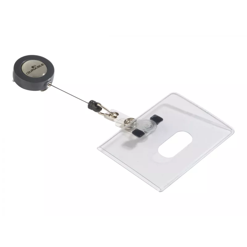 Durable 8016 Querformat-Ausweishalter Transparent 10 Stück