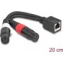 DeLOCK 88178 Audiokabel 0,2 m RJ-45 2 x XLR (3-polig) Schwarz
