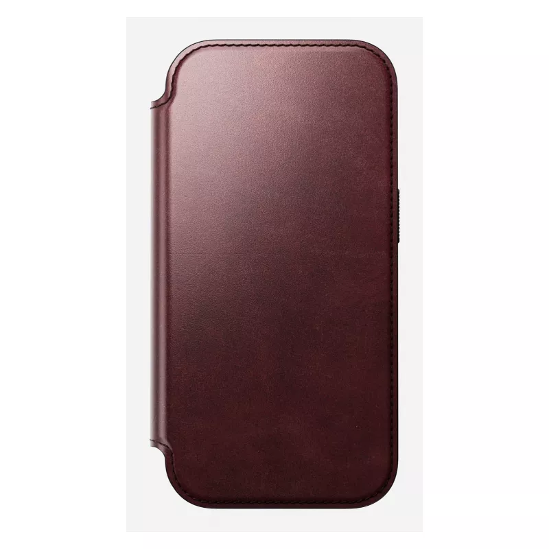 Handyhülle Nomad Modern Leather Folio für Apple iPhone 17 Pro, 6,3 Zoll (16 cm), Leder burgunderrot