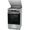 Gorenje GKS5C71XF freistehender Herd mit Backofen Silber