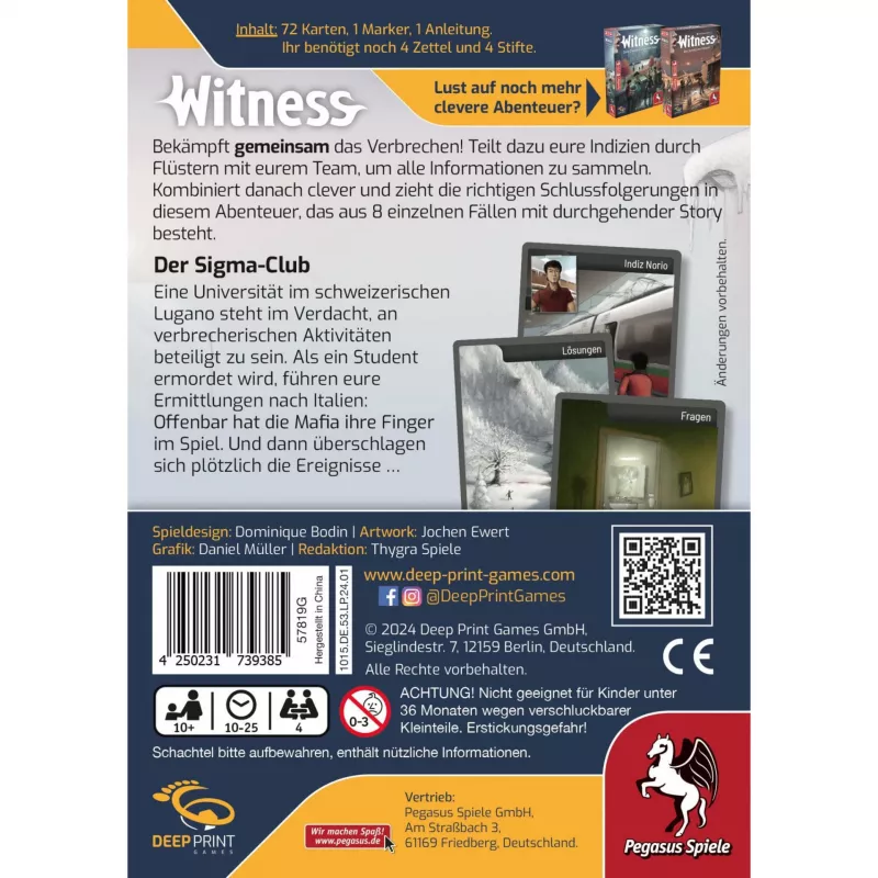 Deep Print Games: Witness - Der Sigma-Club, Puzzlespiel