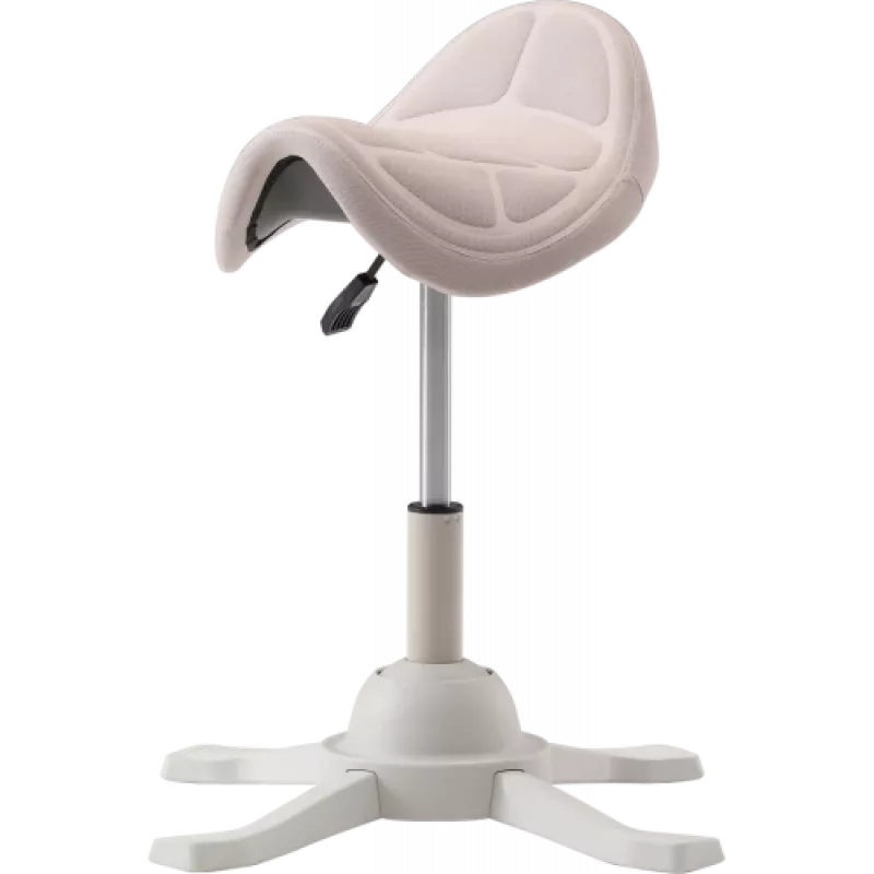Up Up Toronto ergonomischer Balancesitz Weiß, Elfenbeinstoff, längere Gasfeder