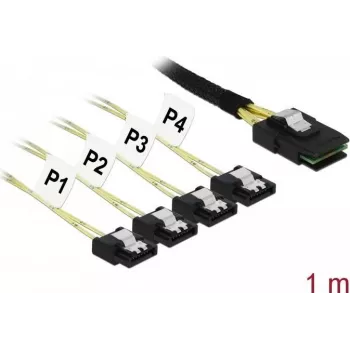 SAS-Kabel DeLOCK 85731 1 m Schwarz Grün
