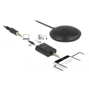 Tischmikrofon DeLOCK 65873 Schwarz