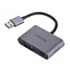 UNITEK V1304A Videokabel-Adapter 0,15 m USB Typ-A HDMI + VGA (D-Sub) Grau