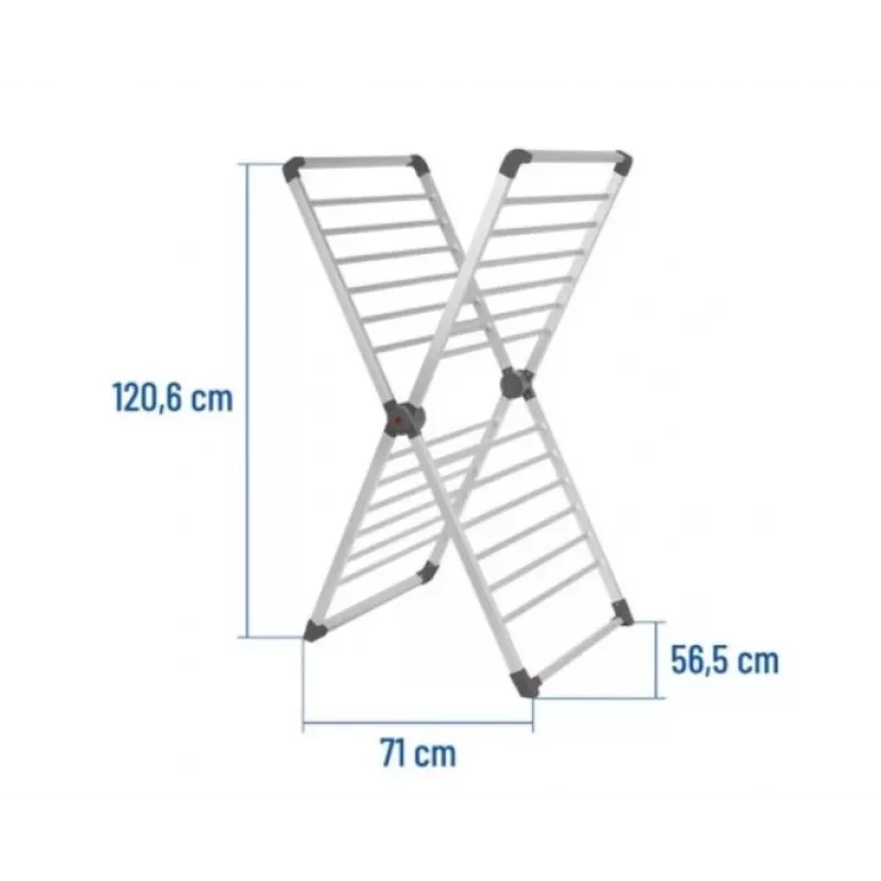 Elektrischer Wäschetrockner NOVEEN ECD40 – kompakter freistehender Indoor-Wäscheständer, faltbar, IP22, maximale Belastung 10 kg, weiß
