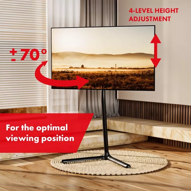 TV-Bodenständer MACLEAN MC-494 für 32-Zoll- bis 70-Zoll-Fernseher, VESA bis zu 400×400 mm, maximale Belastung 40 kg, neigbar 70°