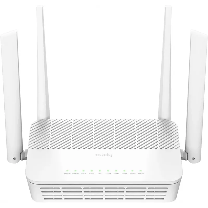Wireless Router Cudy AX3000 (Wi‑Fi 6 Dualband 2,4/5 GHz, Gigabit Ethernet, 4x LAN, 2402+574 Mbit/s)
