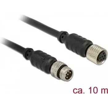 Sensor-/Aktor-Kabel DeLOCK 12643 0,1 m M8 Schwarz