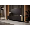 TV-Schrank FARO 200x42x52 schwarz matt + Eiche craft
