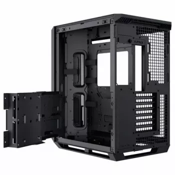 APNX V1-W-BK-v1 Midi-Tower Schwarz, Holz