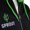 GamersWear SPROUT Basic Zip-Hoodie Größe M Schwarz/Grün