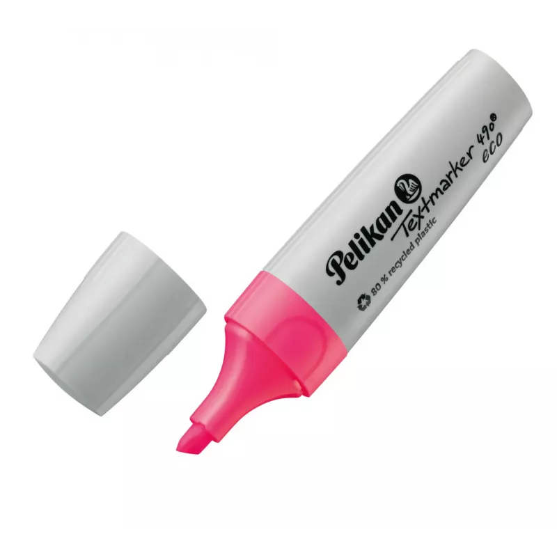 Marker Pelikan Textmarker 490 eco 4 Stück Keilspitze Grün Orange Pink Gelb