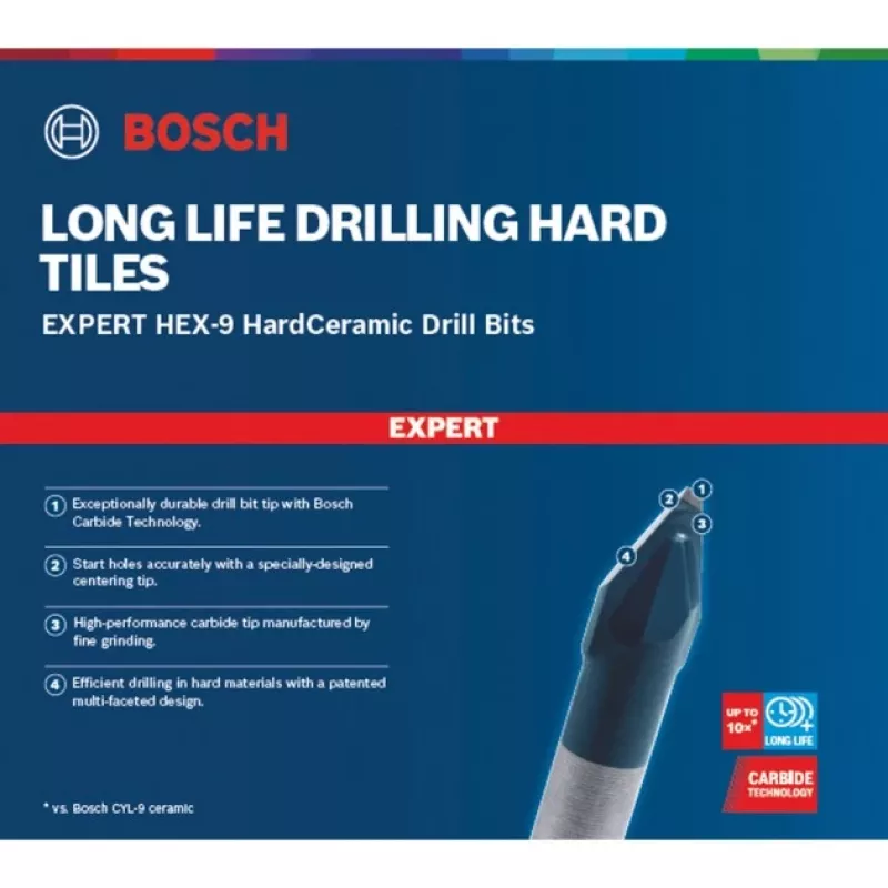 Bosch EXPERT HEX-9 HardCeramic Bohrerset 5 Stück