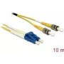 Glasfaserkabel DeLOCK 84696 2x LC 2x ST OS2 10 m Gelb