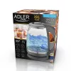 Adler | Wasserkocher | AD 1286 | Standard | 2200 W | 2 L | Kunststoff/Glas | 360° drehbare Basis | Grau/Transparent