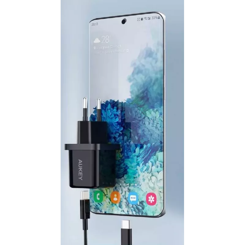 Mini-Ladegerät PA-F5 OEM Schwarz 1xUSB-C 20W PD Power Delivery