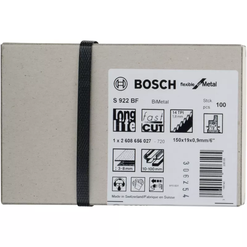 Bosch 2 608 656 027 Stich-/Schroll-/Säbelsägeblatt Bimetall 100 Stk.
