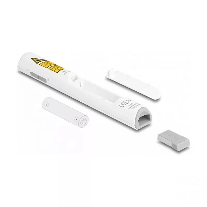 DeLOCK USB-Laser-Presenter, weiß, kabellos, USB-RF-Nano-Empfänger