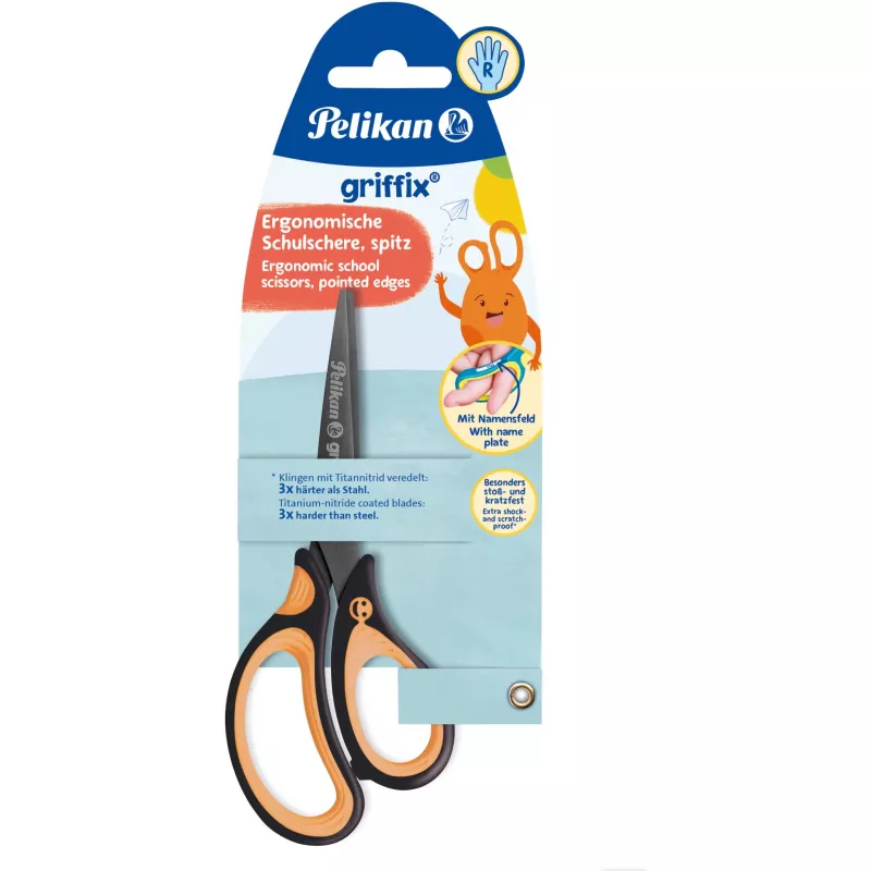 Pelikan Griffix Universal gerade Cut Schwarz Orange Adult Single 819060