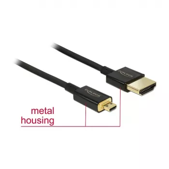 HDMI-Kabel DeLOCK 85119 0,25m Typ A Typ D Schwarz