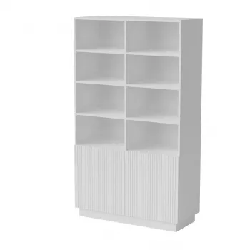 Aufbewahrungsschrank Cama Meble LIVERTI Bücherregal 100×420×1705 mm Weiß