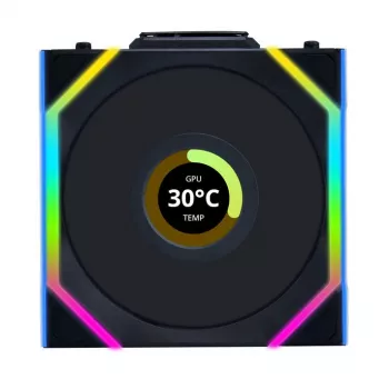 Lian Li UNI FAN SL Wireless LCD 120 Schwarz 3 Stück