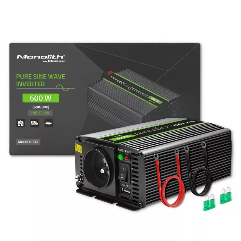 Qoltec Monolith Spannungswandler Auto 600 W 12 V