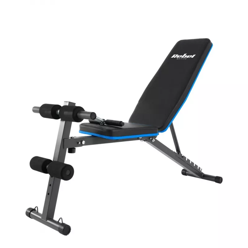 Verstellbare Trainingsbank Rebel RBA-2003 mit Beinfixierung und Widerstandsbändern