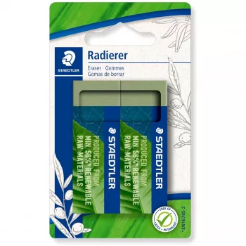 Radierer Staedtler 526 80BK2 grün, 2er-Pack, latex- und phthalatfrei