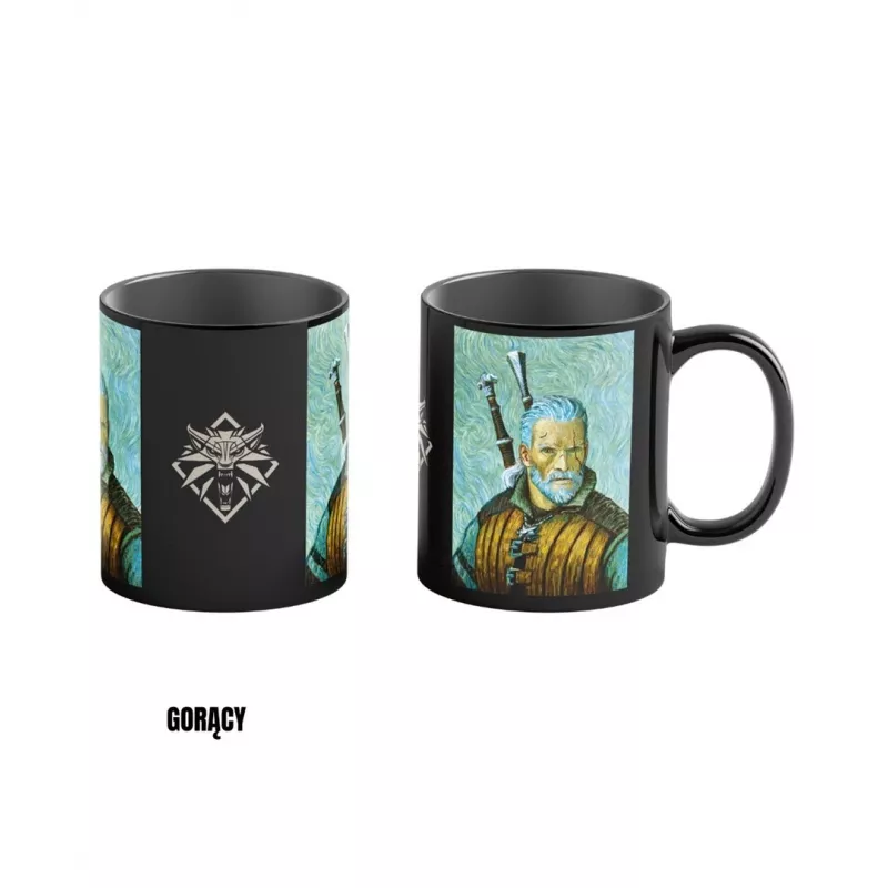 Heat Reveal Mug Good Loot The Witcher 3 Game Art Chronicles - Geralt & Vincent van Gogh 450 ml Schwarz