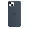 Silicone Case Cover Apple iPhone 14 Plus MagSafe Storm Blue
