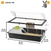 Käfig FERPLAST Casita 100 für Kaninchen und Meerschweinchen, Metall/Kunststoff, 960×570×560 mm, Taupe/Weiß