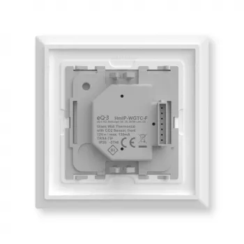 Glas-Wandthermostat Homematic IP 161333A0 mit CO2-Sensor, digital RF, 230 V, 54,5×54,5×29 mm