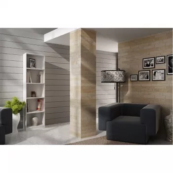Büro-Bücherregal Topeshop R40 BIEL 5 Regalböden Weiß