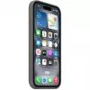 Hülle Apple iPhone 16 Silikon Case mit MagSafe Steingrau
